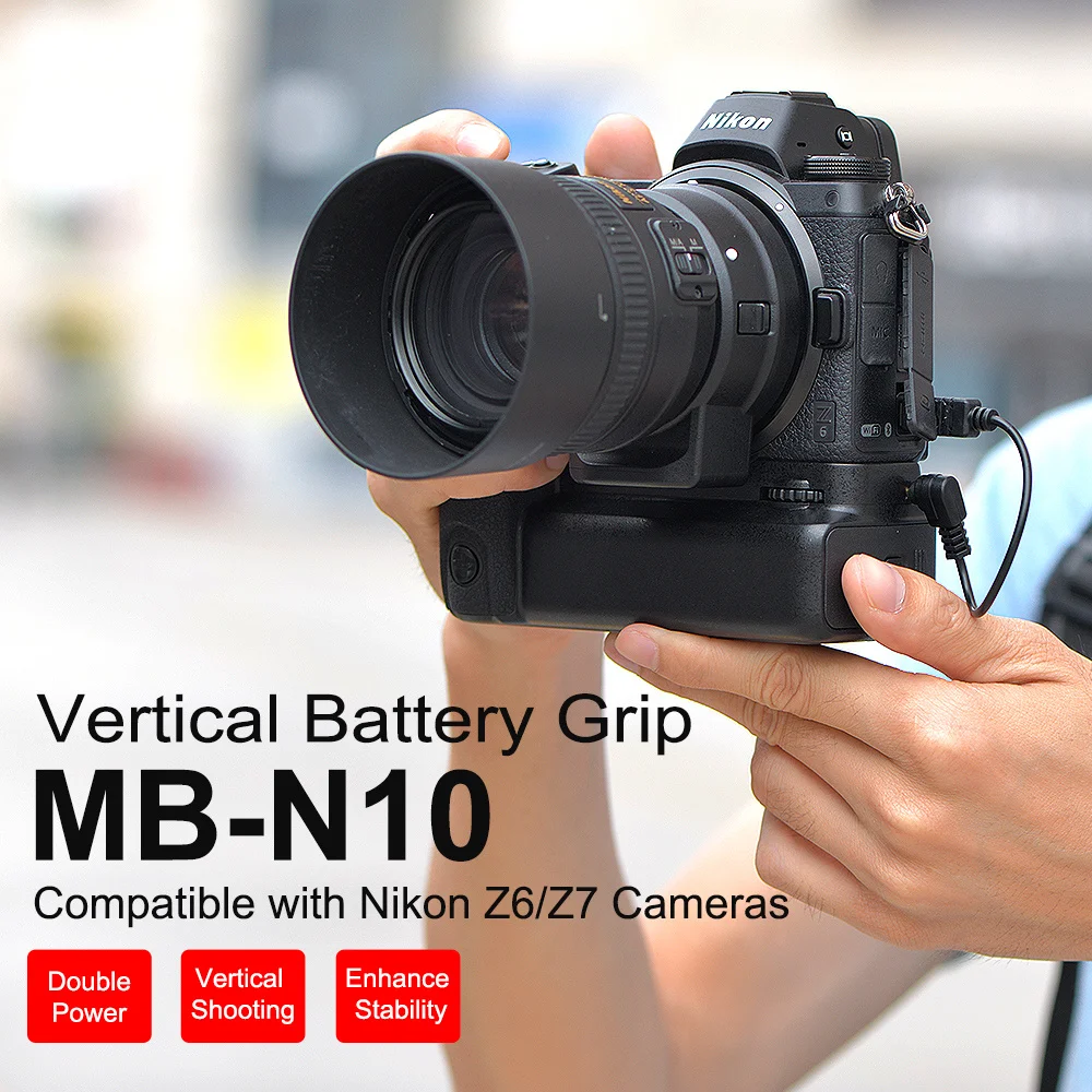 Kingma Mb-N10 Supporto Per Impugnatura Verticale Per Batteria Per Nikon Z6 Ii Z7 Ii Z6 Z7 Z5 Impugnatura Per Fotocamera Funziona Con Batteria 1 O 2 Pe