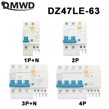 

DPNL DZ47LE-63 1P+N 2P 3P+N 4P 20A 230V 50HZ 60HZ Residual Current Circuit Breaker With Over Current And Leakage Protection RCBO