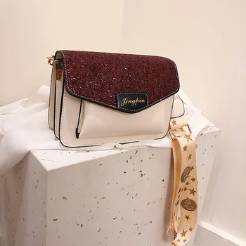 

Bag Girl 2019 New Pu Small Square Bag One Shoulder Women's Bag Ribbon Diagonal Cross Bag Purses and Handbags Ladies Hand Bags