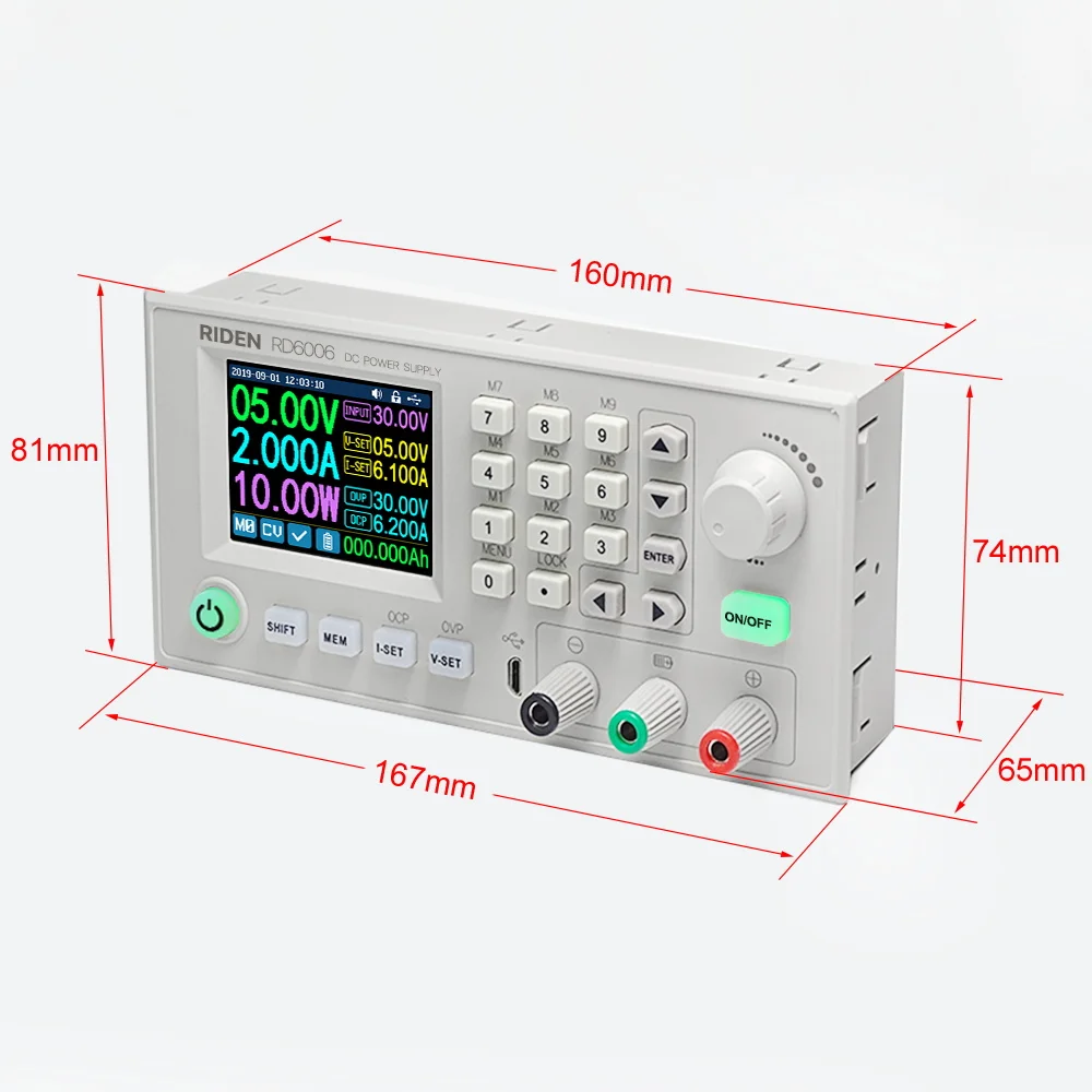 RD6006 RD6006W USB WI-FI DC-DC Напряжение текущий понижающий Питание модуль Напряжение конвертер Вольтметр 60V 5A