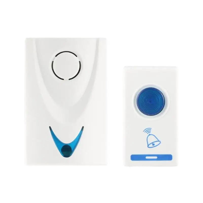 

LED Wireless Chime Door Bell Doorbell Wireless Remote Control 32 Tune Songs withTransmitter Receiver Wireless Remote for Home