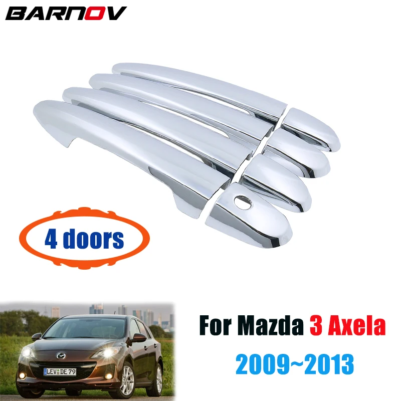 For Mazda 3 2nd Gen BL Axela 2009~2013 Luxurious Chrome Door Handle Cover Car Accessories Stickers Trim Set 2010 2011 2012 | Автомобили и