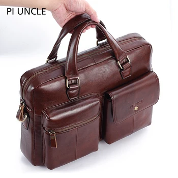

First Layer Cowhide Men's Briefcases Business Messenger Bags Handbags Laptop High Quality Male Luxury Briefcases Genuine Leather