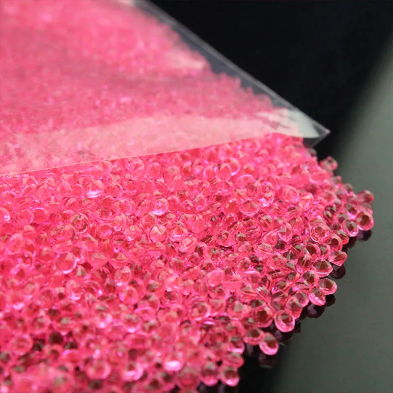 10000 шт 2,5 мм кристально-прозрачный бриллиант конфетти стол разброс Свадебные украшения вечерние украшения - Цвет: hot pink