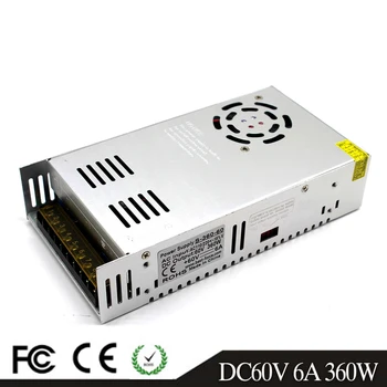 

360W 60V 6A Single Output Switching Power Supply Driver Transformers 110V 220V AC DC60V SMPS for CNC CCTV Stepper Motors Light