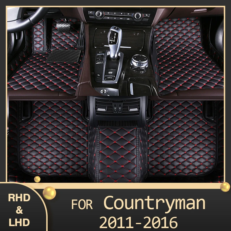 

MIDOON Car floor mats for MINI COUNTRYMAN FIVE-SEAT 2011 2012 2013 2014 2015 2016 Custom auto foot Pads automobile carpet cover