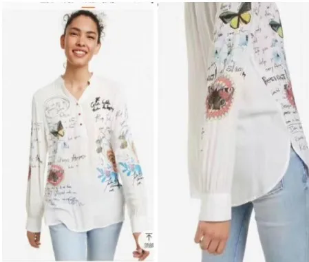 10 Espanhol ° varios Estilos Impressos e Camisas das Mulheres Emendados(1 - Цвет: 10