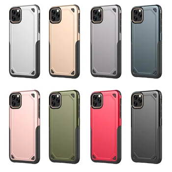 

500pcs Military Shockproof Armor Dual Layer Case For iPhone 11 Pro Max XS XR X 8 7 6 6S Plus Rugged Protective Hybird Back Cover