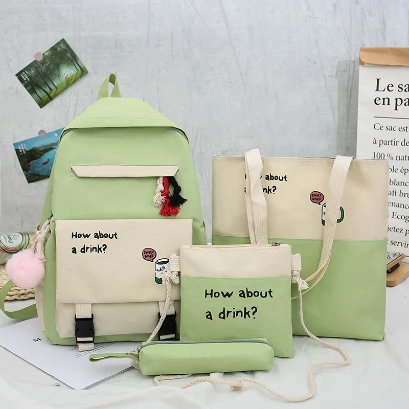 

4 шт./комплект, женские рюкзаки и сумки для ноутбука