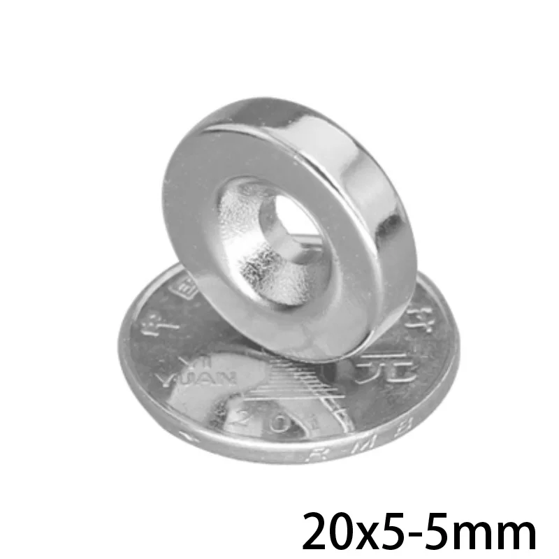 Disc Powerful Magnetic Rare Earth Neodymium Magnets Strong 20*5-5 round Magnet with hole 5mm 20*5 20x5-5 round magnets neodymium magnets