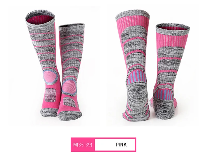 Chaussette de ski,Chaussettes d'hiver en coton épais pour femmes — free download