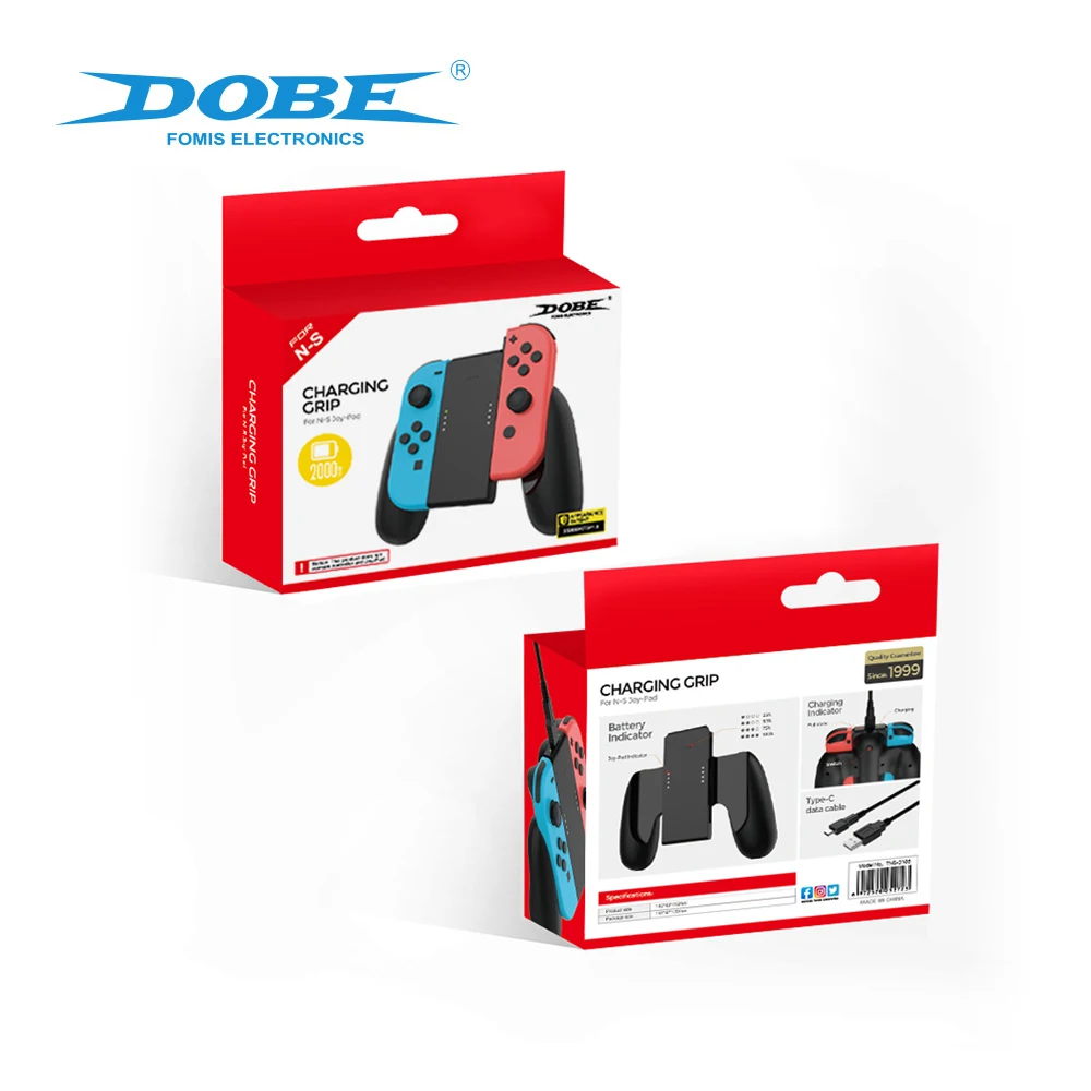 DOBE 2000mAh Charging Grip Dock Station for Nintendo Switch Joy-Con Charger for Gamepad with Cable Charging Indicator