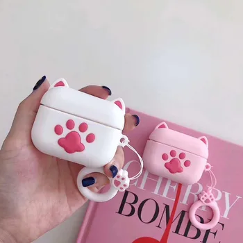 

Cute Cat Claw Case For airpods Pro 3 Cover Wireless Bluetooh anti Scratch ear phone airpod Ring Soft Silicone air pods Case Skin