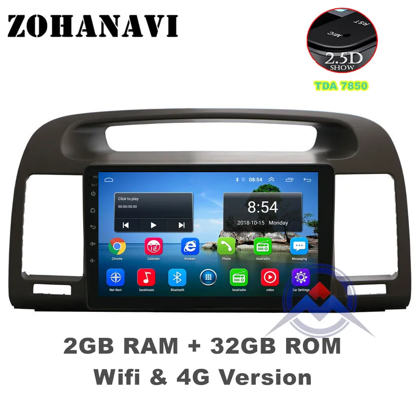 ZOHANAVI 2.5D Android 9,0 автомобильный DVD gps навигатор для Toyota Camry V30 XV30 2002-2006 автомобильный стерео радио головное устройство встроенный wifi - Цвет: Radio 2G 32G