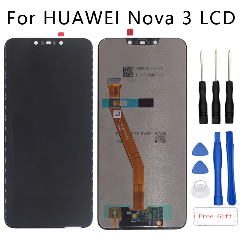 Оригинальный ЖК-дисплей для huawei Nova 3 Дисплей Сенсорный экран дигитайзер Замена