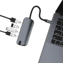 USB Type C HUB With HDMI RJ45 PD Charge SD Card Reader USB-C Hub Type-C Plitter For Macbook Pro Laptop Accessories Multi HUB usb c hub with sd micro sd card reader for macbook 12 inch