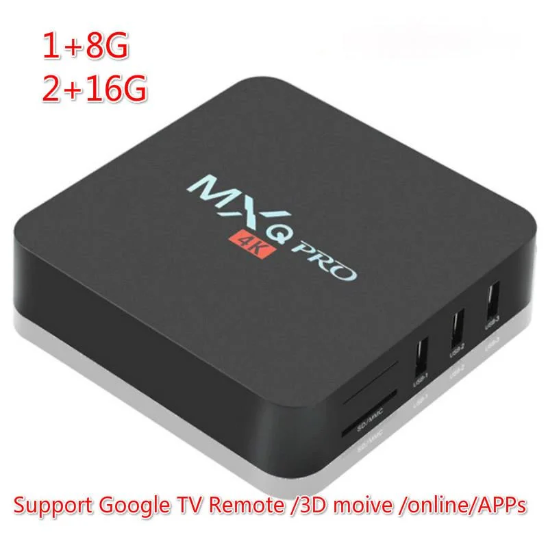 Caja de Smart TV de Android-decodificador de señal de 2GB/16GB, 1GB/8GB, Rockchip 3229, Quad-Core, compatible con 4K, wi-fi