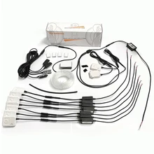 

I In 9 Car Atmosphere Light Lamp APP Control 64Colors DIY Soft Refit Optic Fiber Band with Foot light