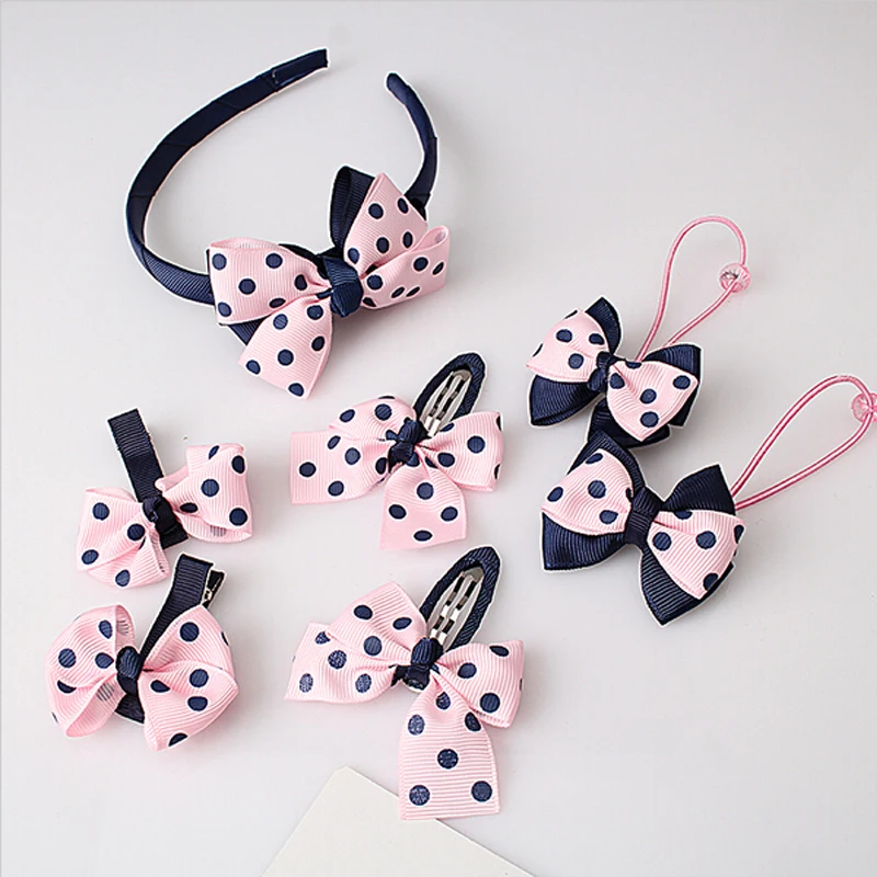 

7Pcs/set Kid Girl Infant Baby Headband Bow Flower Hair Band Accessories Headwear Wholesale/Retail