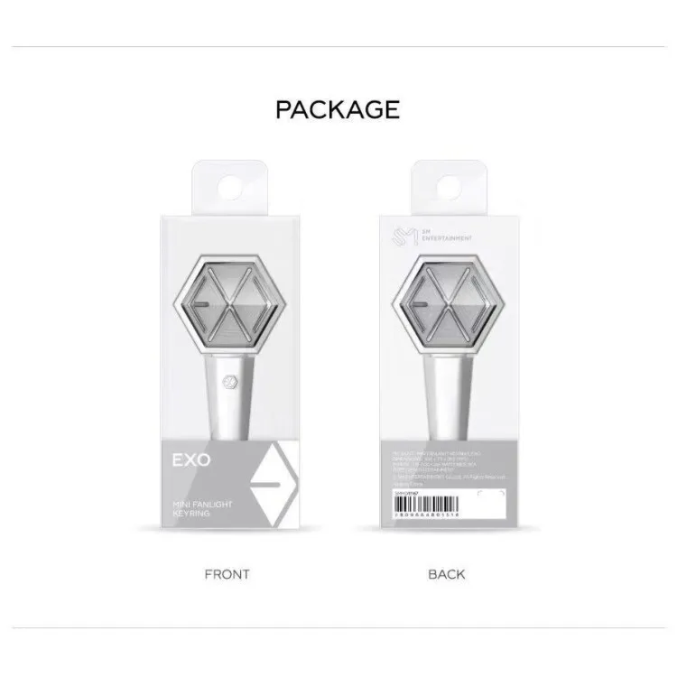 Kpop Exo мини-светильник, брелок, подвесные аксессуары, подвеска, брелок, кольцо, поддерживающая флуоресцентную палочка для концертов k-pop EXO