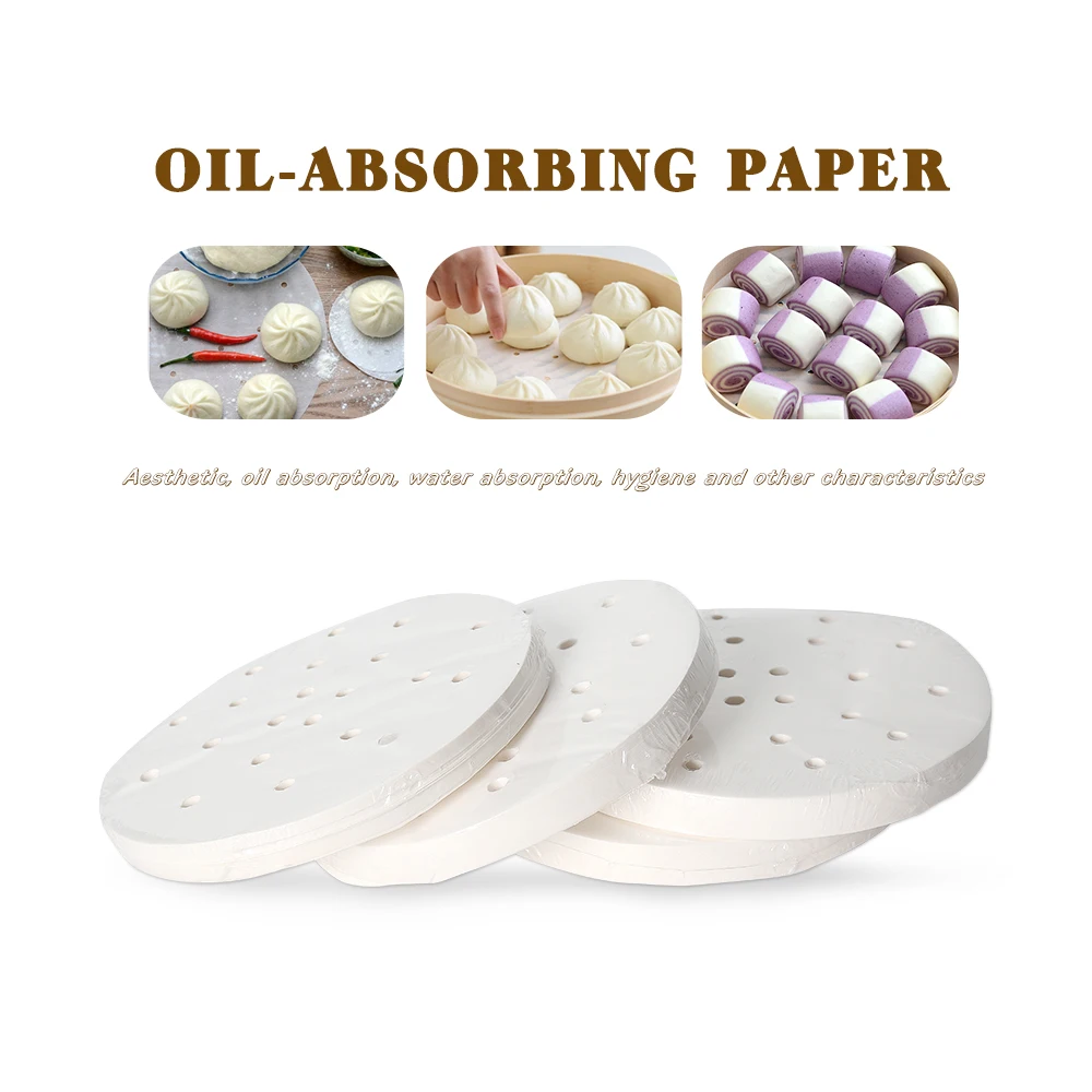 GZZT 400pcs Oil Absorbing Paper 155mm Suitable for IT-150/AM15 Hamburger Press Paper Steamer Paper Non Stick Baking Oil Paper