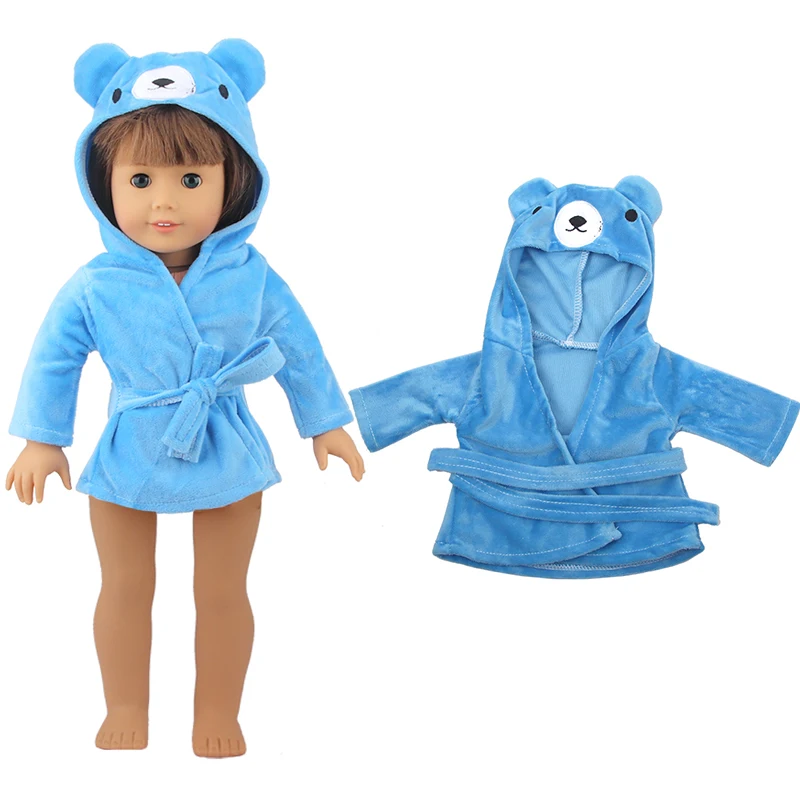 Vibrant Cartoon Animal Bathrobe for Dolls - Cute Baby Gift Accessory