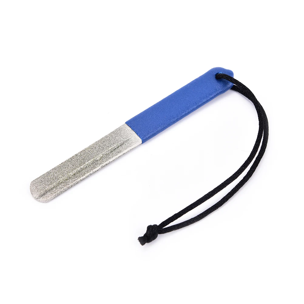 2 Sided Groove Diamond Fishing Hook Hone Fishhook Sharpener Tackle Box Accessories |