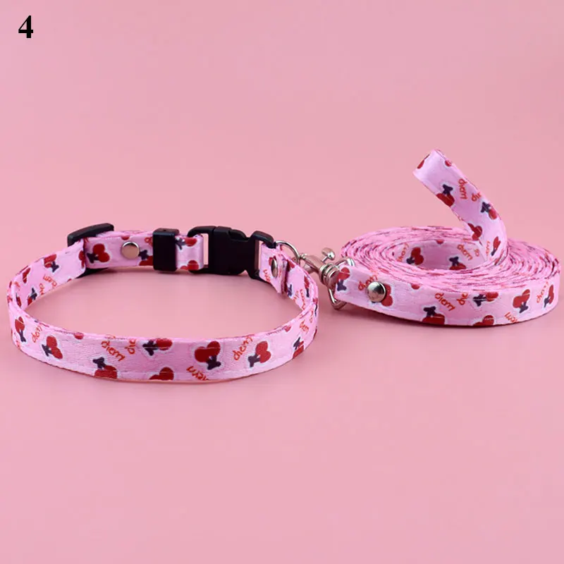 Nylon Dog Pet Puppy Cat Adjustable Harness with Lead Leash 7 Colors To Choose Toys Leash Chain Collars Interactive Toy dog collar with name