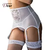 Comeondear-Liga de 6 correas para mujer, ropa interior de boda, Sexy, bragas de liga, cinturón de liga, de cintura alta, de talla grande PB5140 ► Foto 3/6