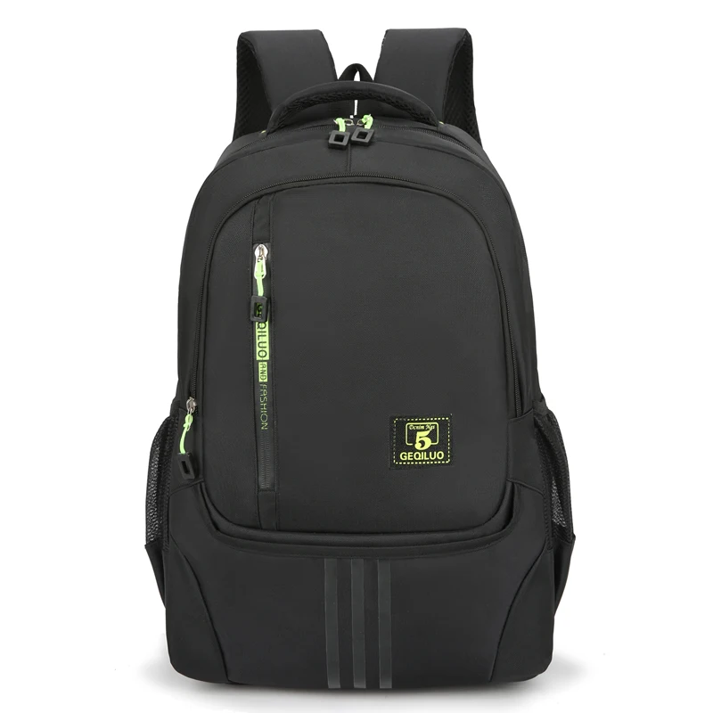 

2020 New Fashion Men's Backpack Bag Male Polyester Laptop Backpack Computer Bags high school student college traval bag black