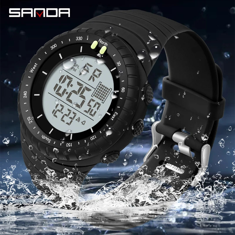 SANDA 2023 New Men's Watches Outdoor Sport Military Digital Watch 50M Waterproof Wristwatch for Men Clock Relogio Masculino 6071 3