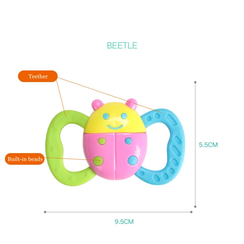 Бургундия toys for baby 0-12 month plastic Animal model toy toddler boy teether rattle crib mobile frog toys for children sensory toys - Цвет: Бургундия