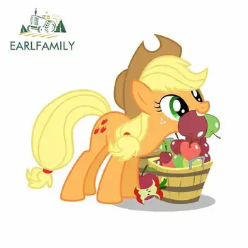 

EARLFAMILY 13cm x 11.4cm Auto Car Stickers Waterproof Decals for My Little Pony Applejack Fashion Laptop Bumper Anime Sticker