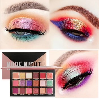 

18 Color Professional Eyeshadow Palette Waterproof Smudge-proof Easy To Color Matte Shimmer Eye Shadow Powder