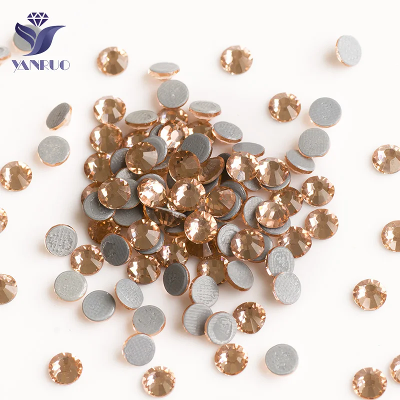 Light Peach YANRUO 2058HF исправление хрусталя и искусственного алмаза стикер стразы горячей фиксации термо страз камни одежда для клея Стразы - Цвет: Light Peach