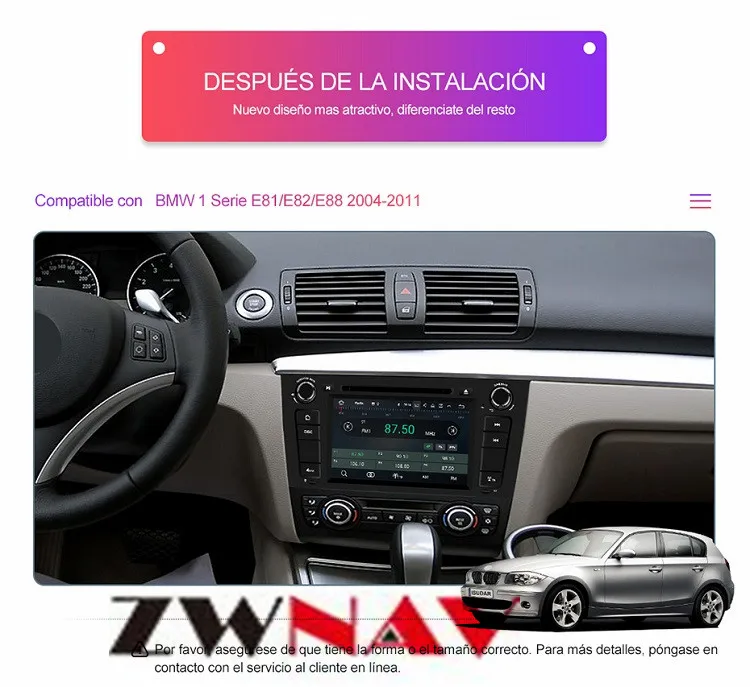 Flash Deal Android 9.0 Car DVD Player GPS For BMW 1 Series E81/E82/E87/E88 Auto Stereo Radio Car Multimedia Player Head Unit GPS Recorder 3