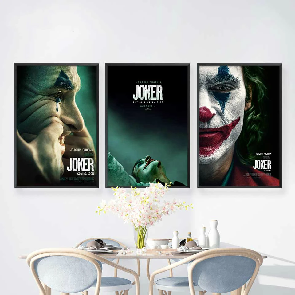 2019 DC комиксов Печать плакатов плакат с джокером Хоакина Феникса фильм Искусство
