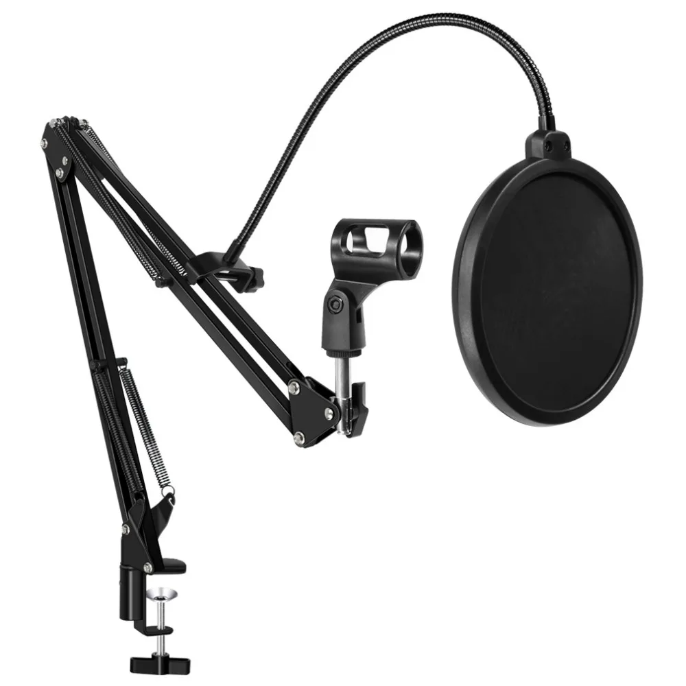 

For BM800 Microphone Stand Filter Professional Arm Stand Clip Holder Filter For Microphone Clip Mounting Windscreen Mask Stand