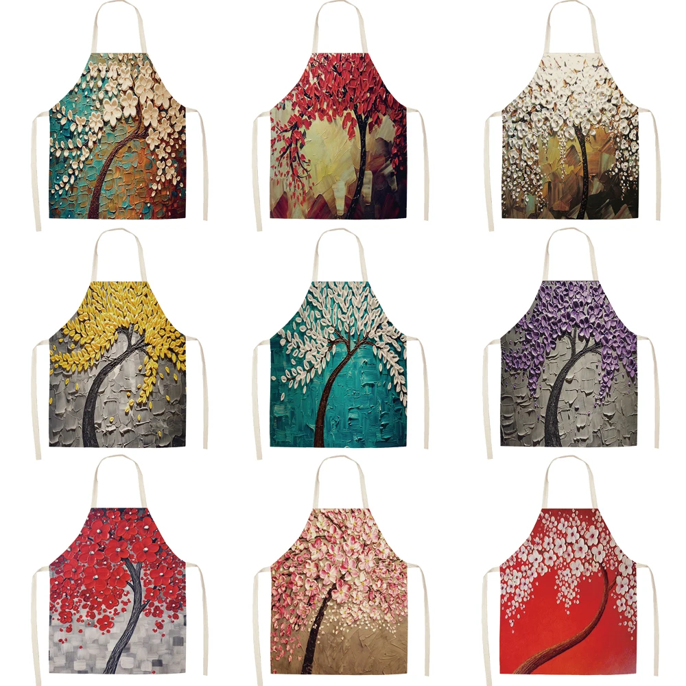 

Silstar Tex Creative Tree Apron For Manicure Plum Blossom Waiter Aprons Gardener Woman Man Kids