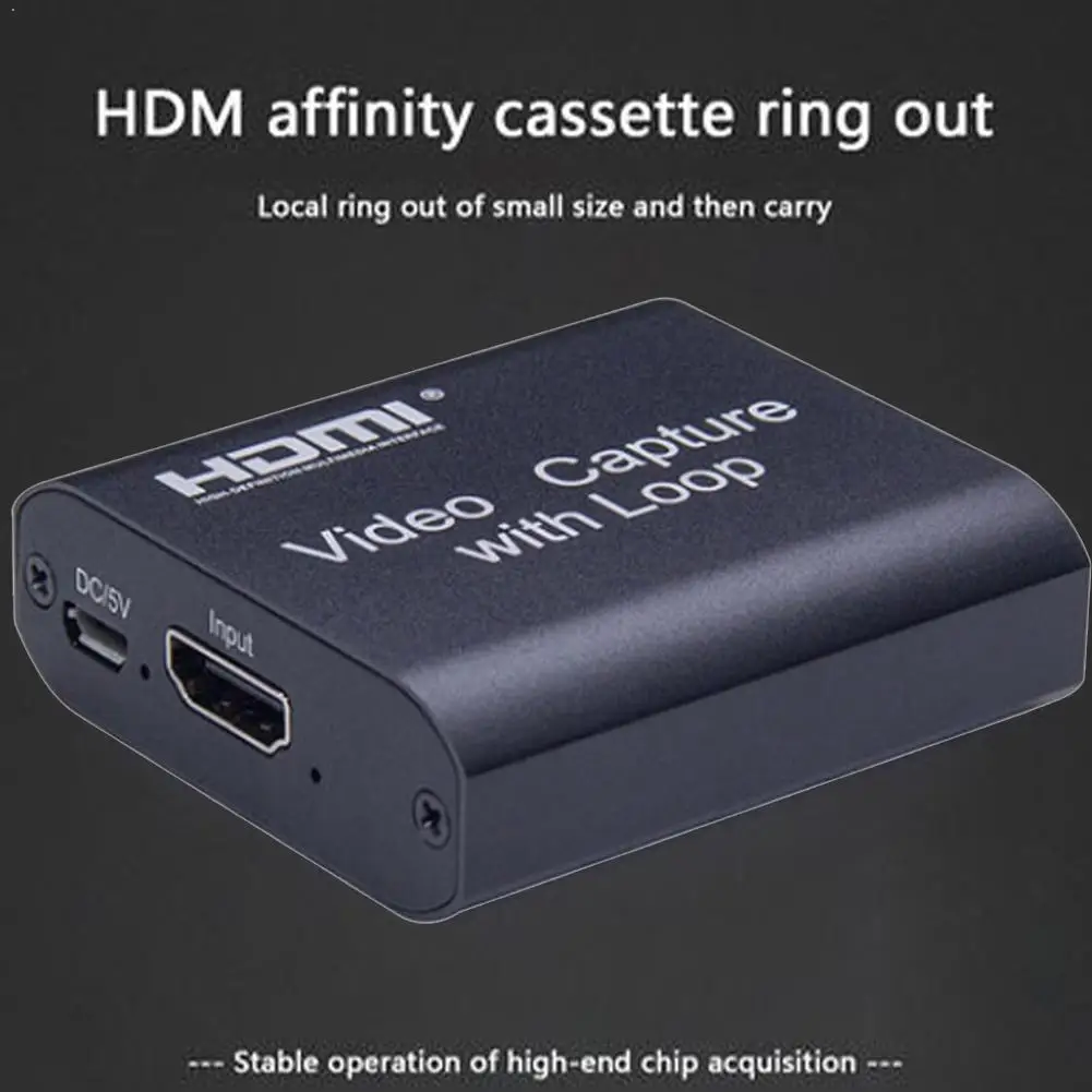 

1080P 4K HDMI Video Capture Device HDMI To USB 2.0 Streaming Card Live Dongle Broadcast Record Loop Out Local Capture Game Y6D6