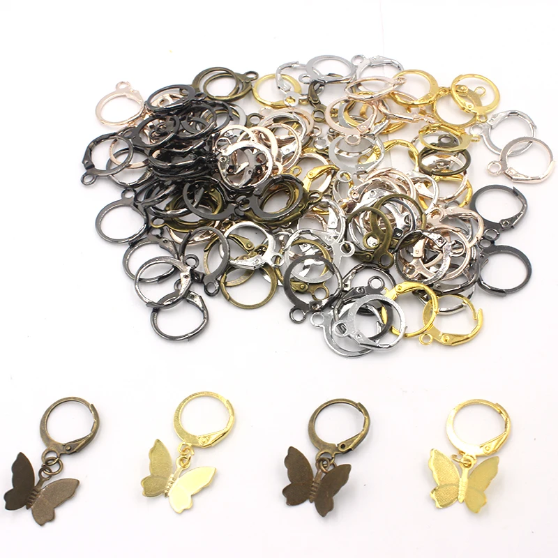

20/40pcs French Earring Hook Gold Silver Earwire Earrings Fitting Ear Setting Base For Jewelry Making DIY Accessories