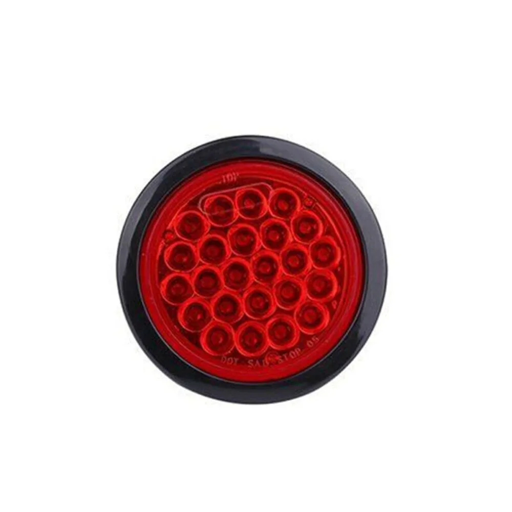 2 шт красный светодиодный фонарь резиновый чехол DC 12V круглый задний фонарь для грузовика прицепа
