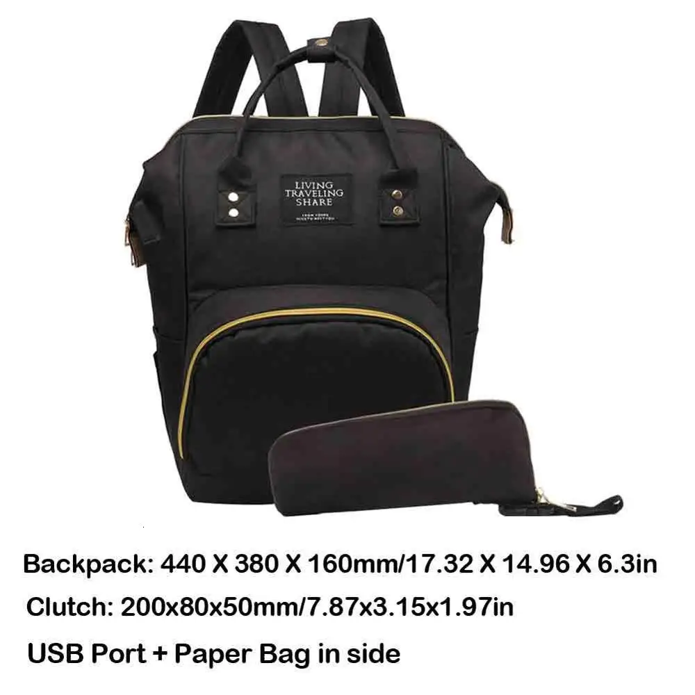 Модная сумка для мам, многофункциональный, вместительный рюкзак для подгузников, Детская сумка для ухода за ребенком - Цвет: 23