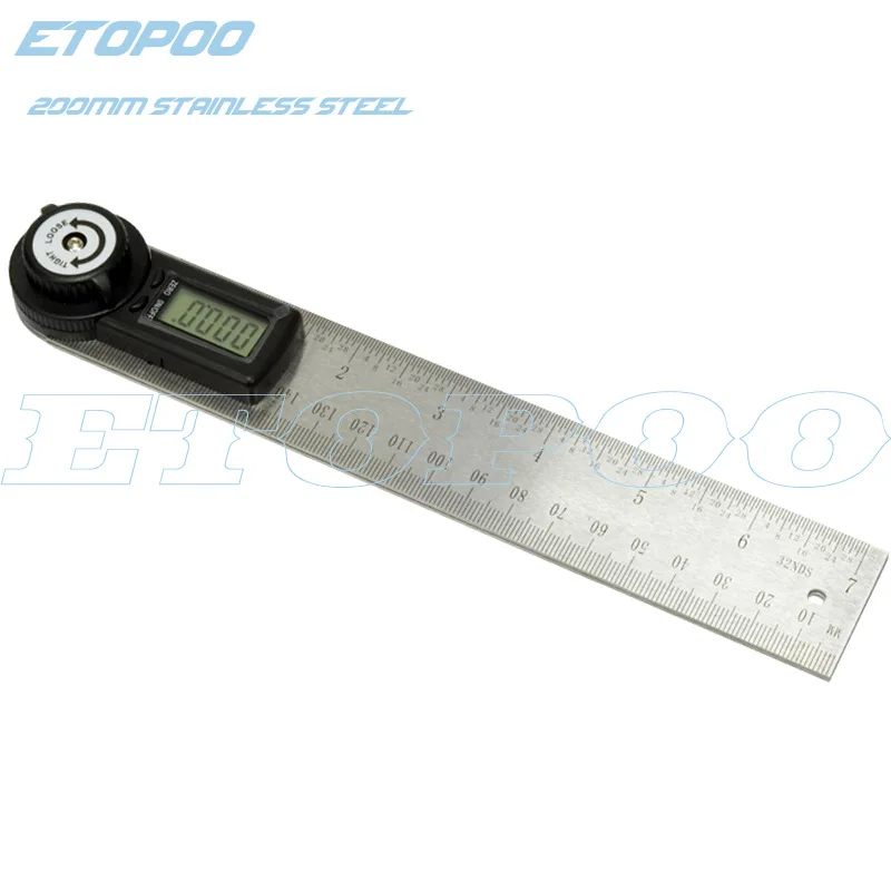 

0-200MM Digital Display Angle Ruler 999.9-Degree Digital Display Universal Angle Ruler-in-Electronic Protractor