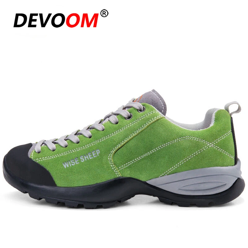 Мужская Уличная походная обувь унисекс Водонепроницаемая тактическая обувь для альпинизма кроссовки для пустыни мужские Противоскользящие горные треккинговые ботинки для женщин - Цвет: Зеленый