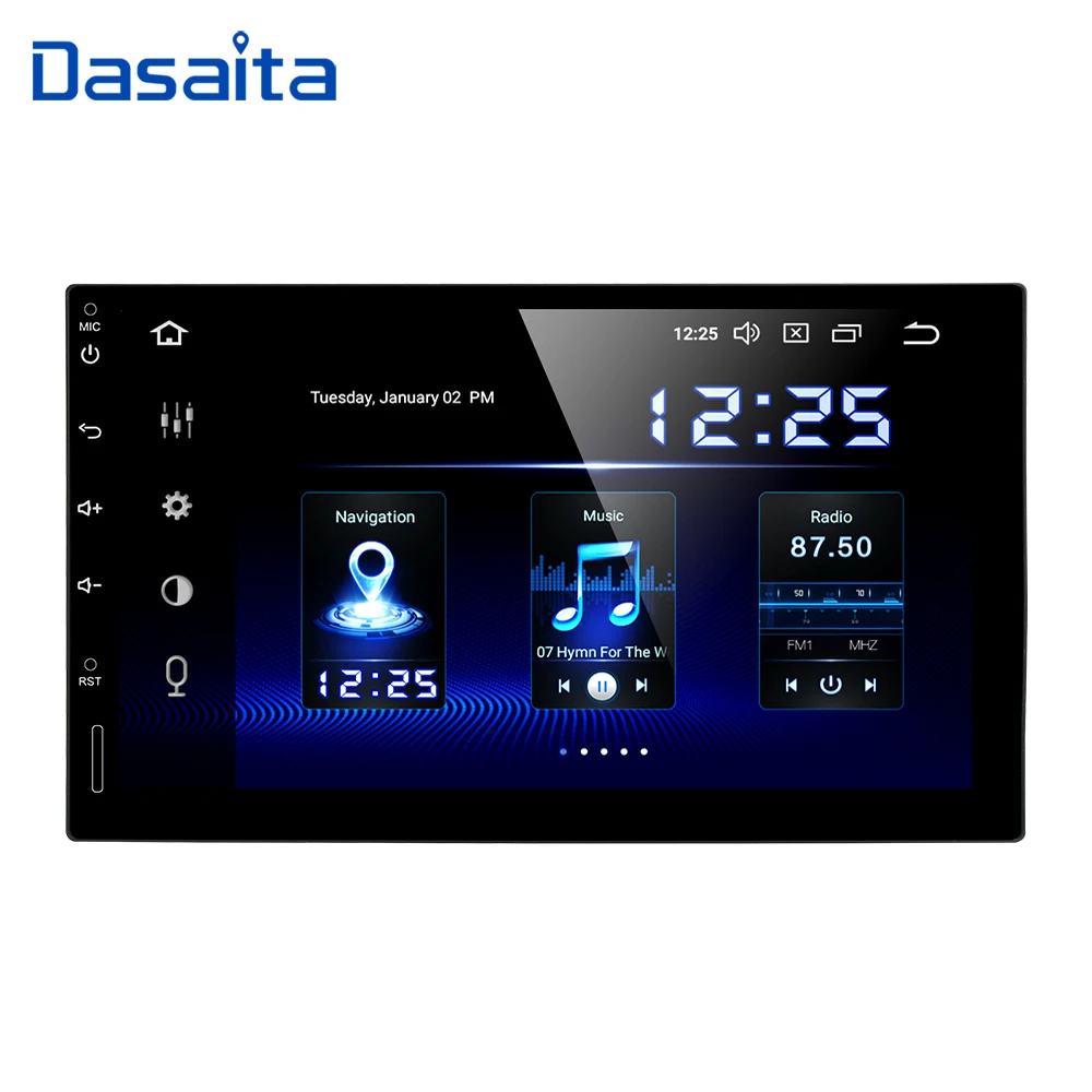 Dasaita " HD сенсорный экран автомобиля радио 2 din встроенный DSP Android 9,0 Универсальный Автомобильный мультимедийный плеер TDA7850 HDMI выход