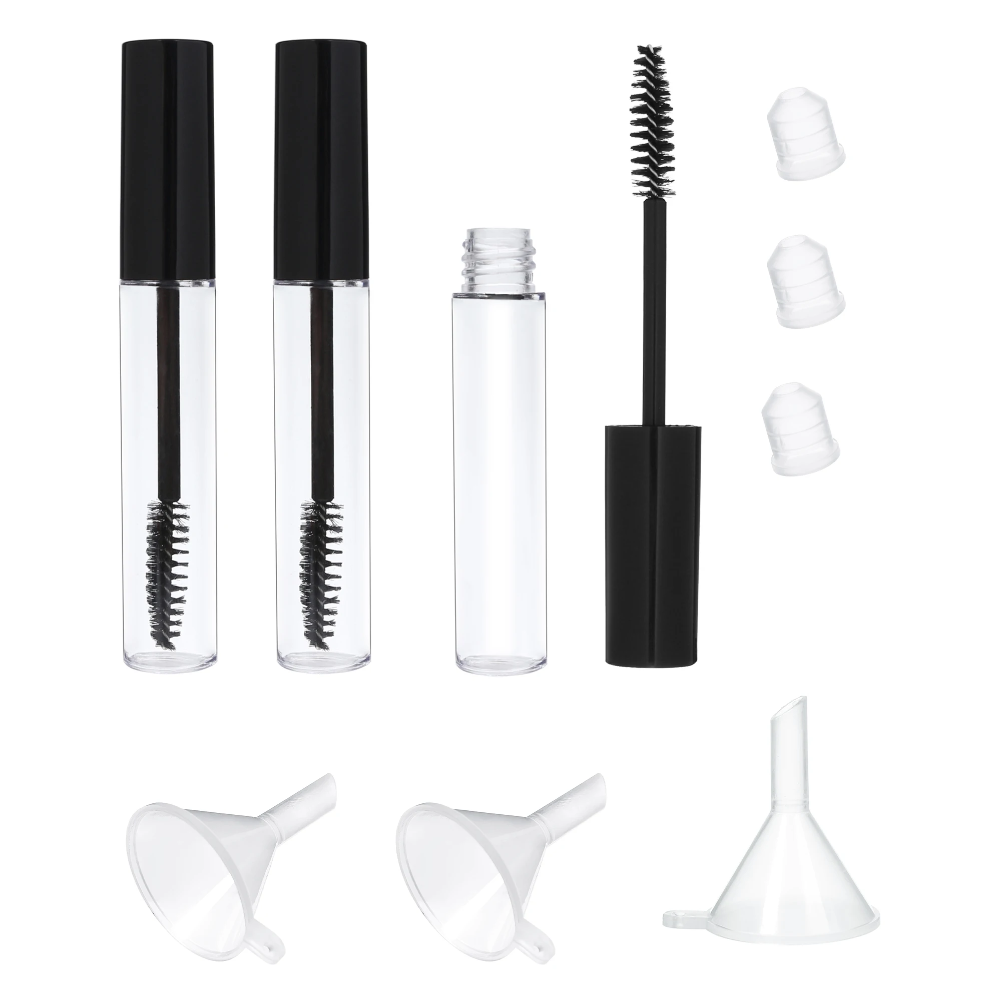 3 Sets 10ml Empty Mascara Bottles With Wand Refillable Mascara Tubes