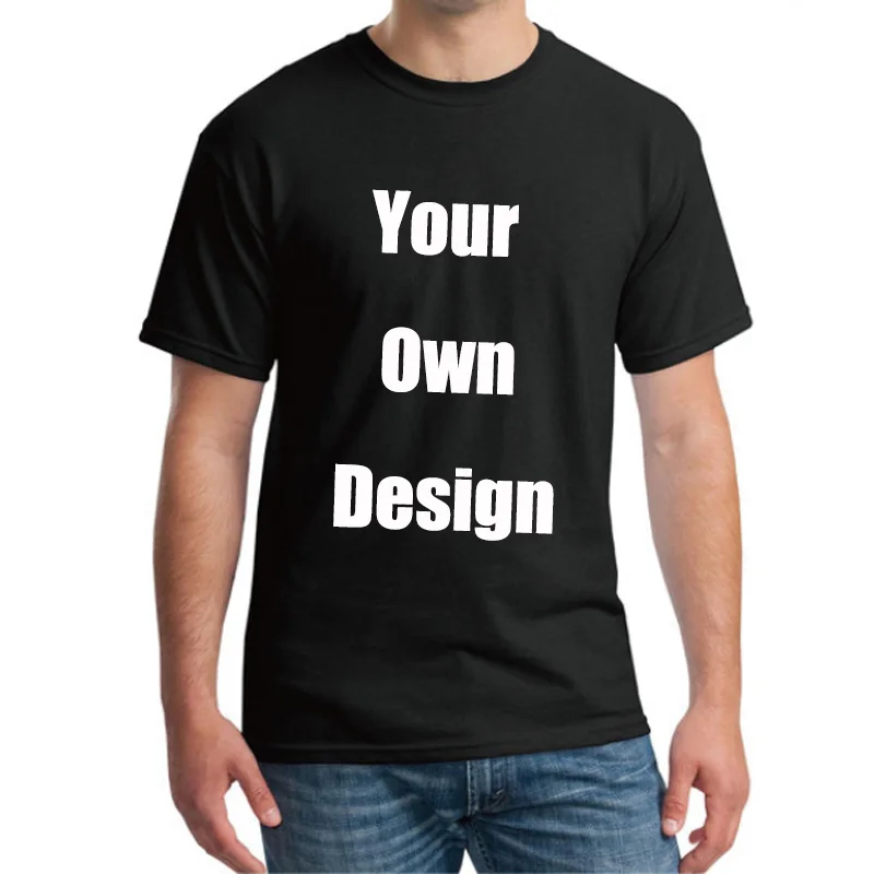 

CYXZFTROFL 2020 Your Like Photo Or Logo Your OWN Design Bran EU Size 100% Cotton Custom Summer Short T Shirt Tops Plus Size 5XL