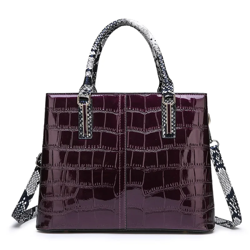 

2019 New Style WOMEN'S Bag Large Bag Large Capacity Europe And America Fashion Pu Crocodile Pattern WOMEN'S Bag Handbag