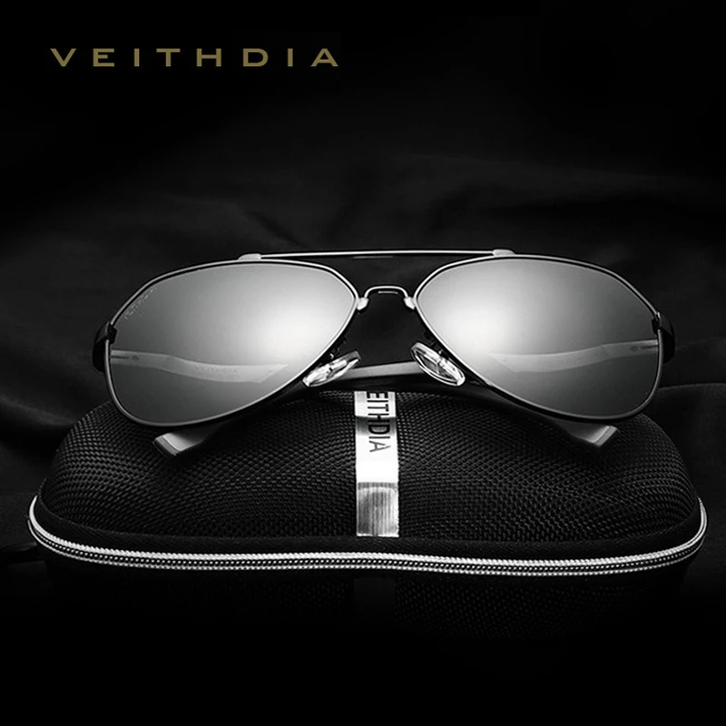 VEITHDIA 3598 Adjustable HD Polarized Aviator Sunglasses for Fishing  Driving